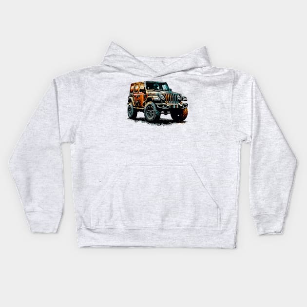 Jeep Wrangler Kids Hoodie by Vehicles-Art